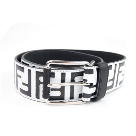 white fendi belt price|black and white fendi belt.